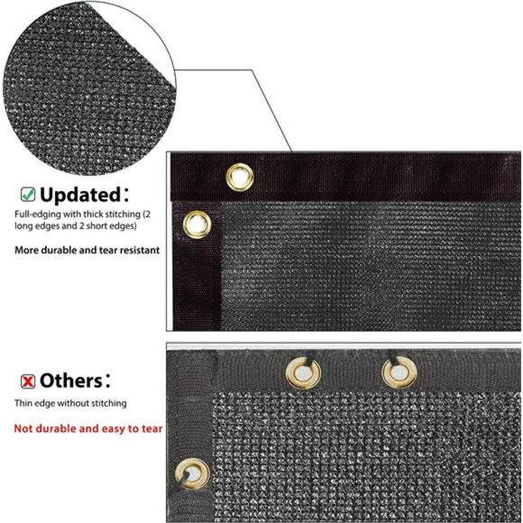 4' x 50' Black Stock Size Fence Privacy Screen Windscreen 160 GSM Commercial - Picture 3 of 4